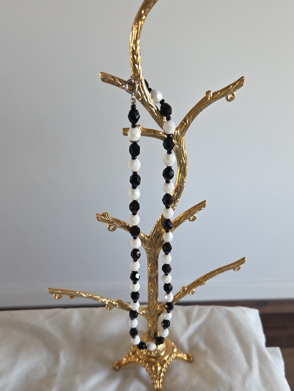 Monochrome Black & White Beaded Necklace